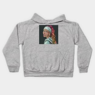 Our modern Reva Prisma as “Girl withe a Pearl earring” Kids Hoodie